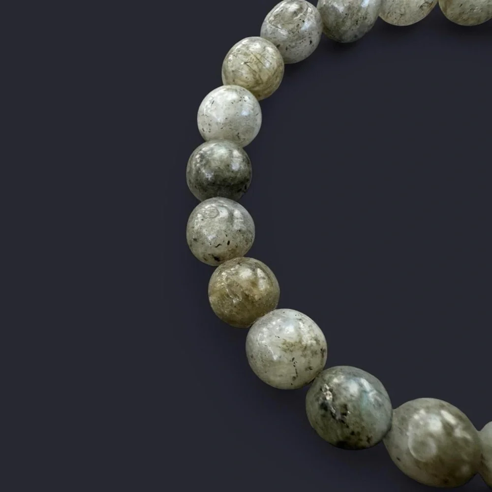 Labradorite Gemstone Bead Bracelet 8mm